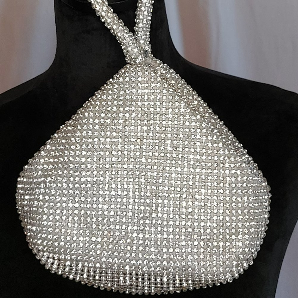 Silver Triangle Handbag